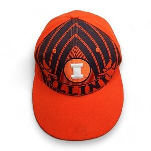 Nike Elite 643 Dri-Fit Illinois Fighting Illini Hat Orange Embroidered‎ Flex Cap
